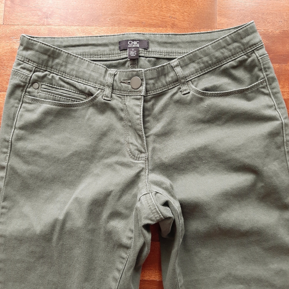 Jacob Low Rise Pants Olive Small - Picture 3 of 10